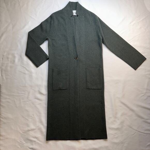 Lisa Yang The Amie Cashmere Coat Jacket Sweater Cardigan Sz 1 S-M Olive Coatigan - Picture 10 of 16